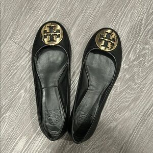 Tory Burch Black Leather Flats